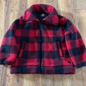 Roots Large Fleece Buffalo Plaid Jacket
